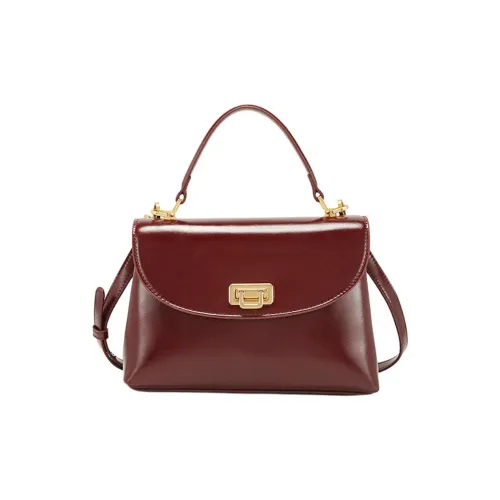 PAYOT Microfiber Synthetic Leather Handbag Regular Women's Burgundy/Coffee/Brown/Black