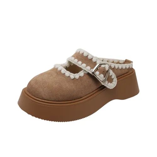 AJPAP Rubber Sole Quiet Odor Resistant Abrasion Resistant Slip Resistant Wrap toe Slippers Women's