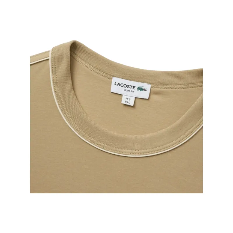 LACOSTE SS25 T-Shirt Men's Milk Coffee-2