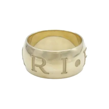 BVLGARI 10s 18K Yellow Gold Monologo Ring