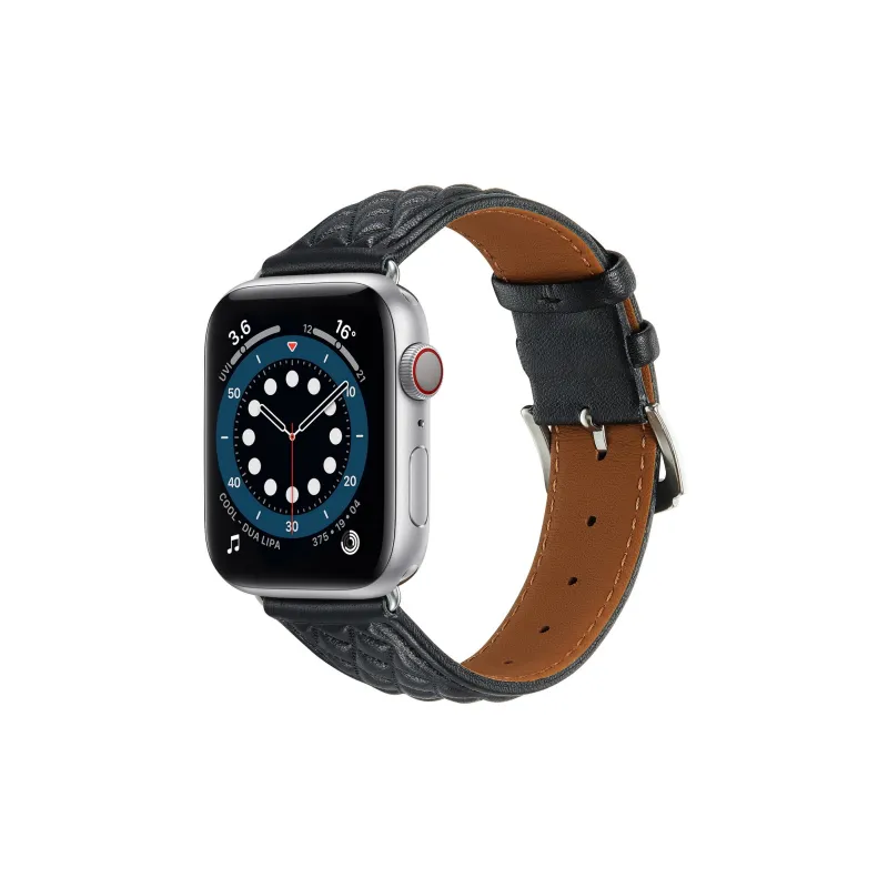 DUALMM Watch Band Apple Compatibility 38/40/41/42/44/45/49MM Artificial Leather Material-3