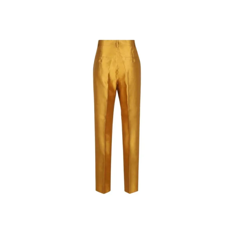 MaxMara Adige Pleat Detailed Satin Trousers-1
