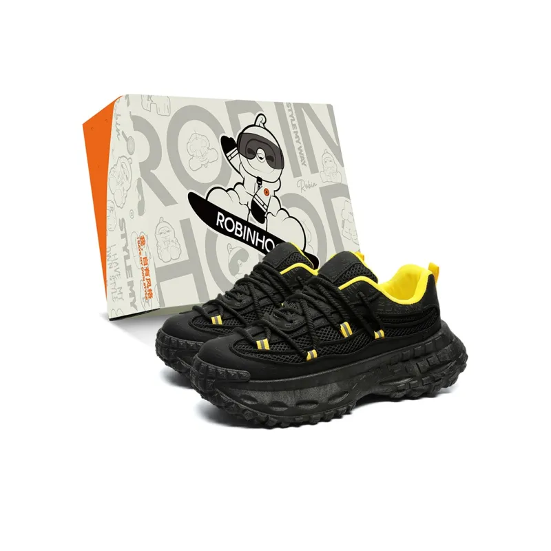 ROBINHOOD Cushioning, Slip Resistant, Abrasion Resistant Support Low Top Chunky Sneakers Men's Box-10