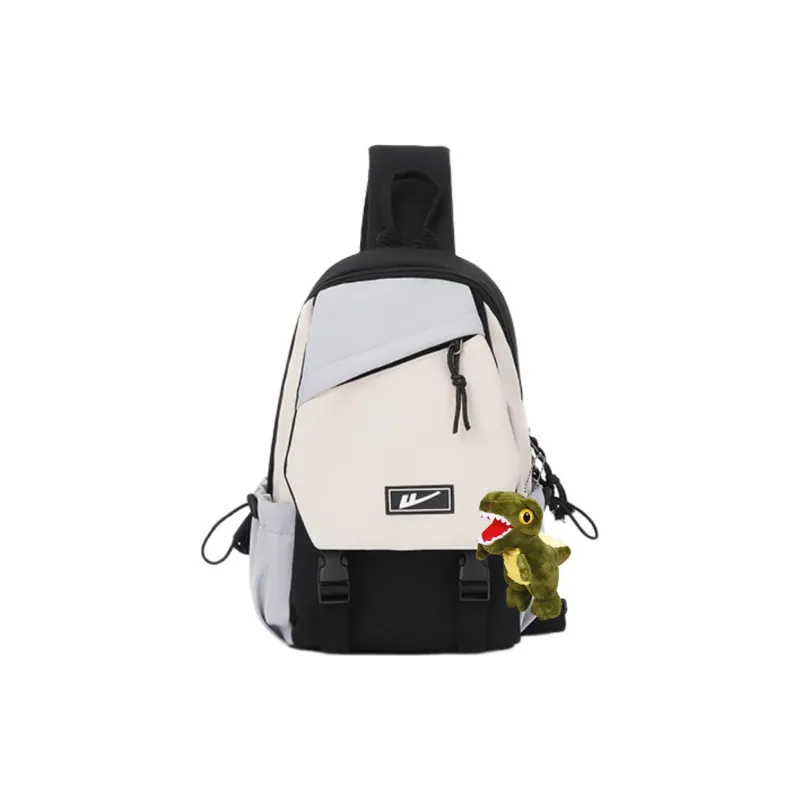 Warrior Nylon Sling Bag Unisex Black White Blue-0
