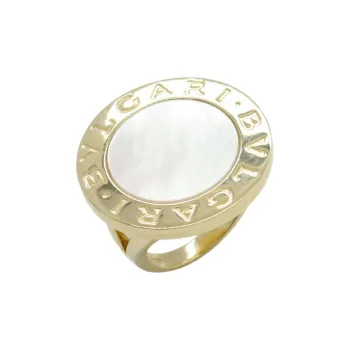 BVLGARI Mother Of Pearl 18K Gold Rings Women's Gold