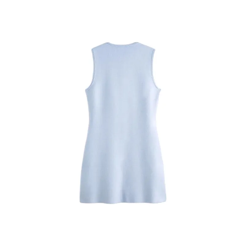 Abercrombie＆Fitch Sleeveless Dress Women's Light Blue-1