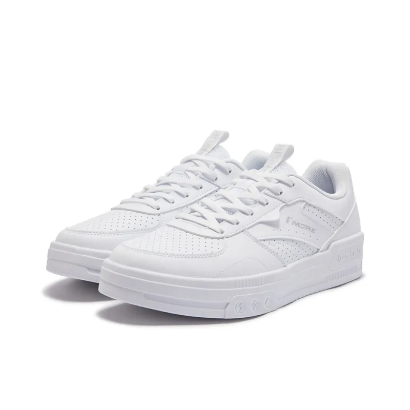 361° Support Cushioning Lightweight Low Top Skateboard Shoes Men's White-2