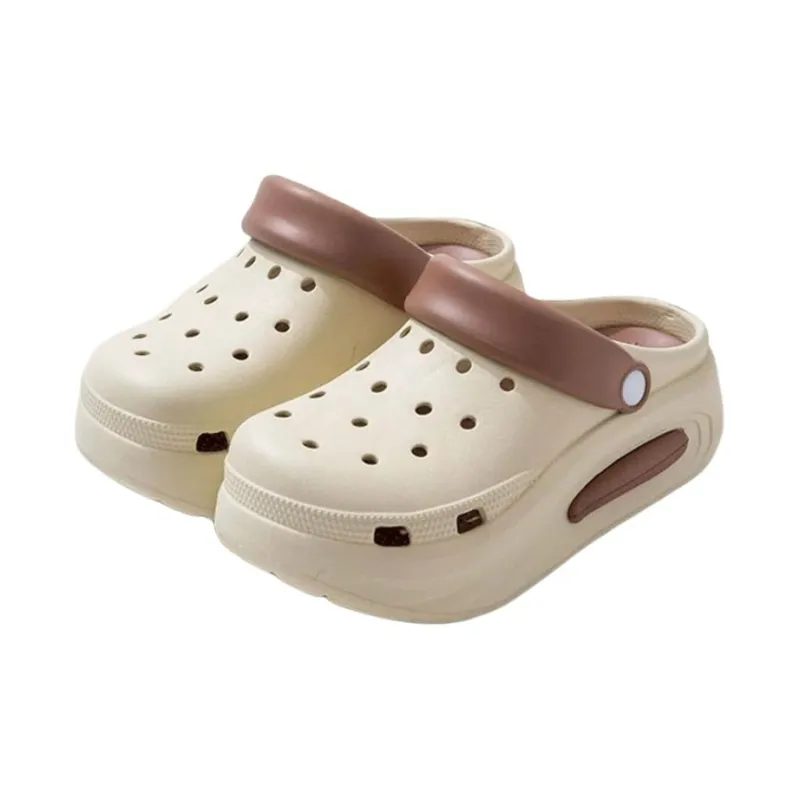 ECAC Squashy And Bouncy Feeling Clogs, Summer Height Increasing, Slip Resistant EVA Platform Slippers-30