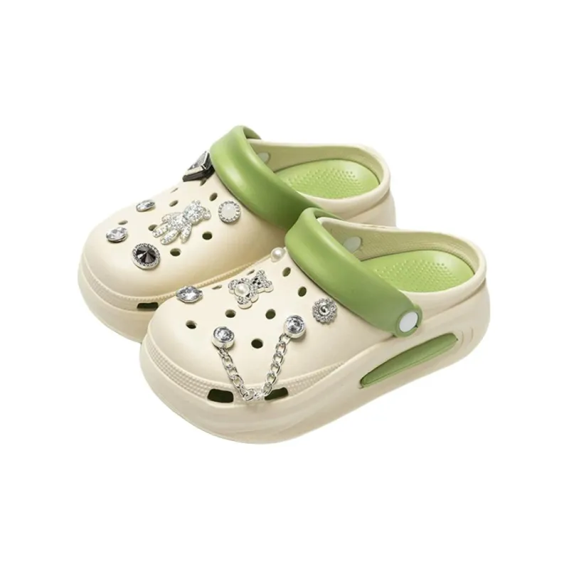 ECAC Squashy And Bouncy Feeling Clogs, Summer Height Increasing, Slip Resistant EVA Platform Slippers-25