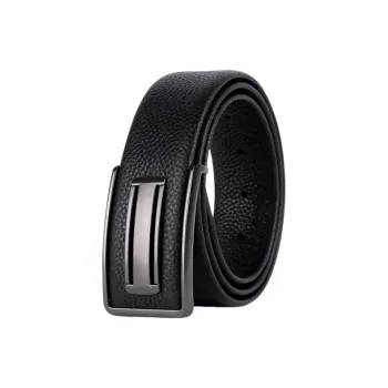 ROSEROOEN Top Grain Cow Leather Belts Men's Black 3.5cm