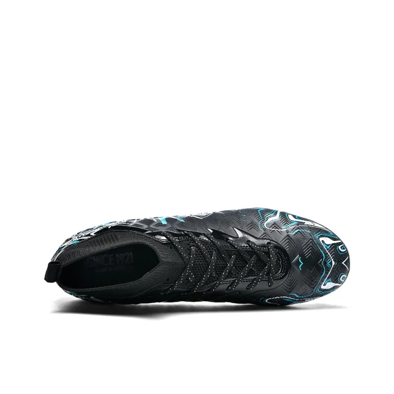 Binary FG Firm Ground Cushioning Abrasion Resistant Lightweight Slip Resistant Soccer Shoes Unisex Black Moon White-3