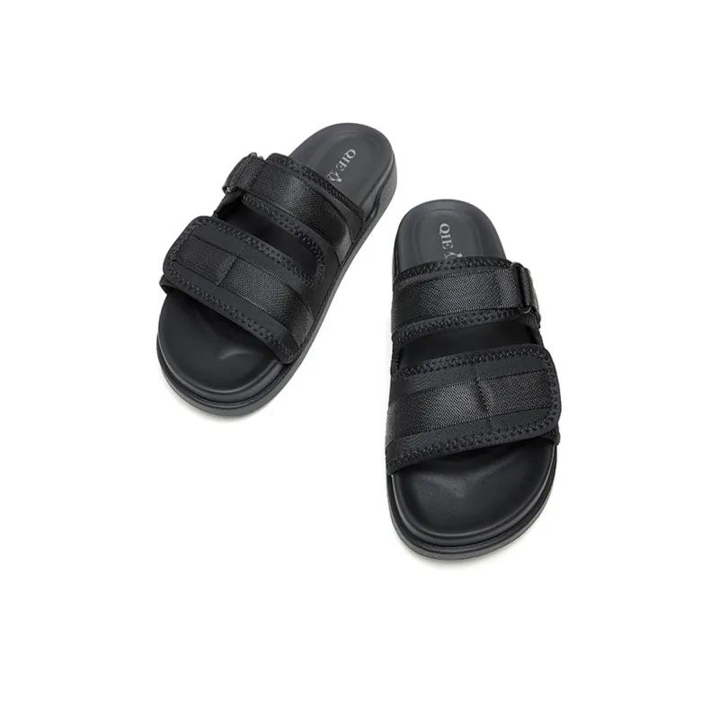 QIE Slide Slippers Men Black-3