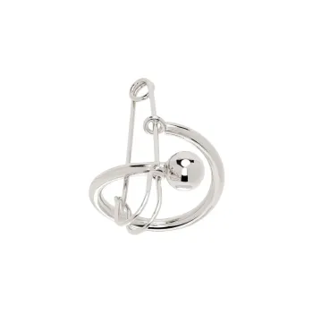 JUSTINE CLENQUET Palladium Plated Brass Metal Rings Unisex Silver