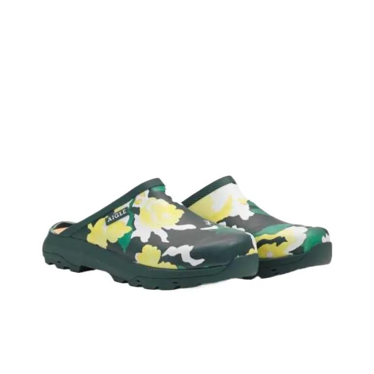 AIGLE CORLAY PRINT Closed Toe Slippers Women's Green-1