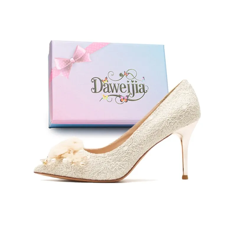 Dawei's House Slim Heel High Heels Women's Apricot-0