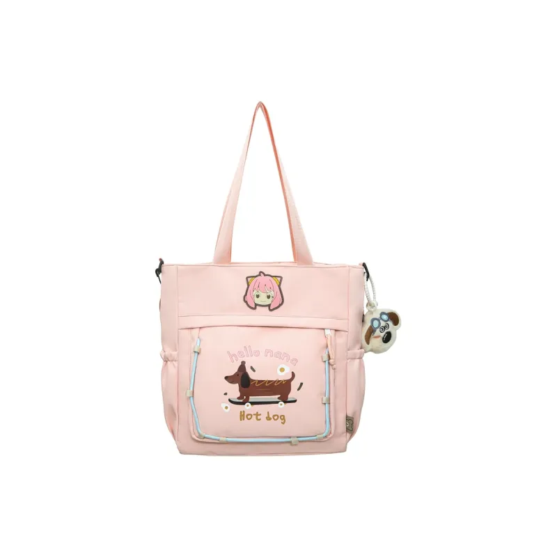 XIANGSU Nylon Tote Bag, Shoulder Bag Unisex Blue/White/Pink/Khaki/Black-10