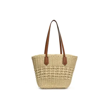 Single Warehouse PU Shoulder Bag, Handbag, Tote Bag Regular Women's Ecru/Khaki
