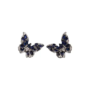 VIOLET Synthetic Cubic Zirconia Stud Earrings Women's