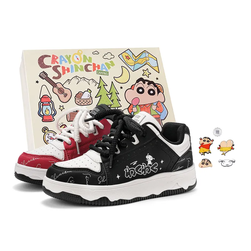 Crayon Shinchan Low Top Skateboard Shoes Unisex-36