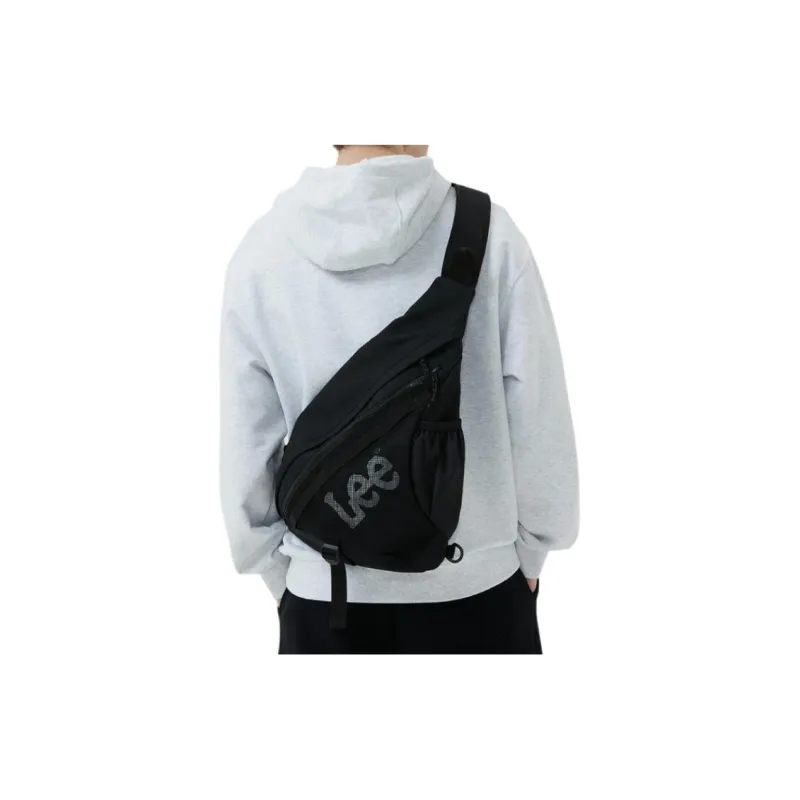Lee Polyester Sling Bag Unisex Black-3