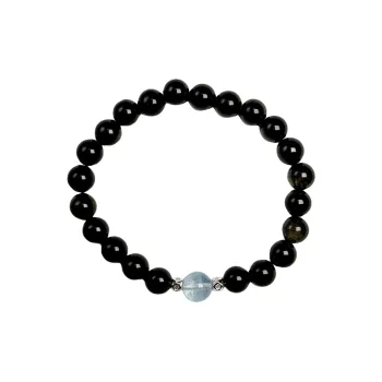 Many Blessings Five Lines Obsidian Bracelets Unisex