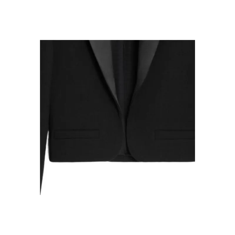 CELINE Jacket In Satin lined Double Faced Wool Crepe-2