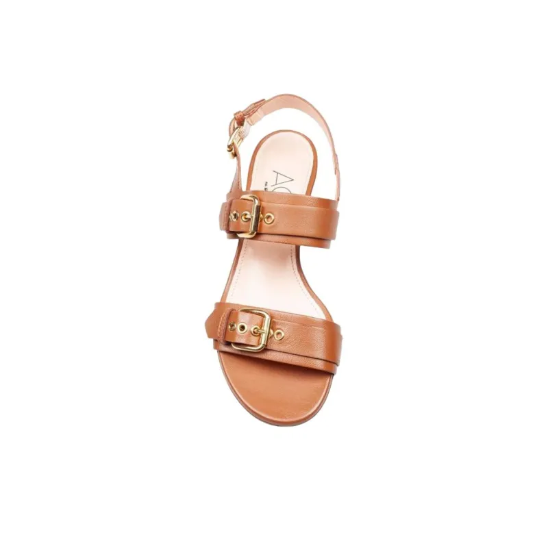 AGL LALA One Strap Sandals 5cm Women's Brown-3