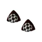 Black White Plaid Small Claw Clip 1 Pair
