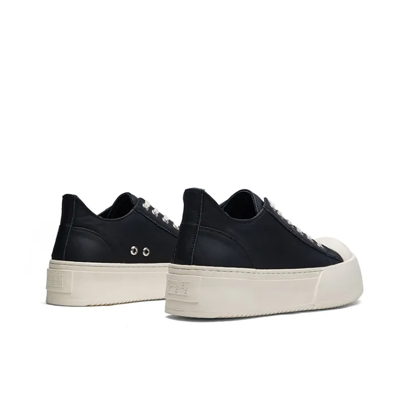 ΛOLUNKΛ Slip-Resistant Cushioning Low-Top Skateboard Shoes Unisex Black-18