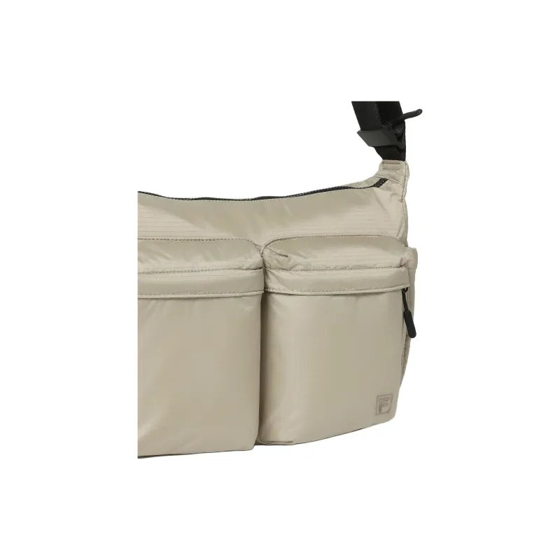 FILA Nylon Crossbody Bag Medium Size Unisex Beige-7