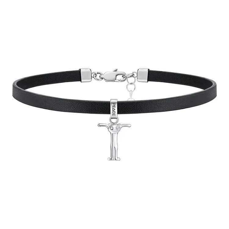 PEACE & CAT Titanium Steel Necklaces Women's-23