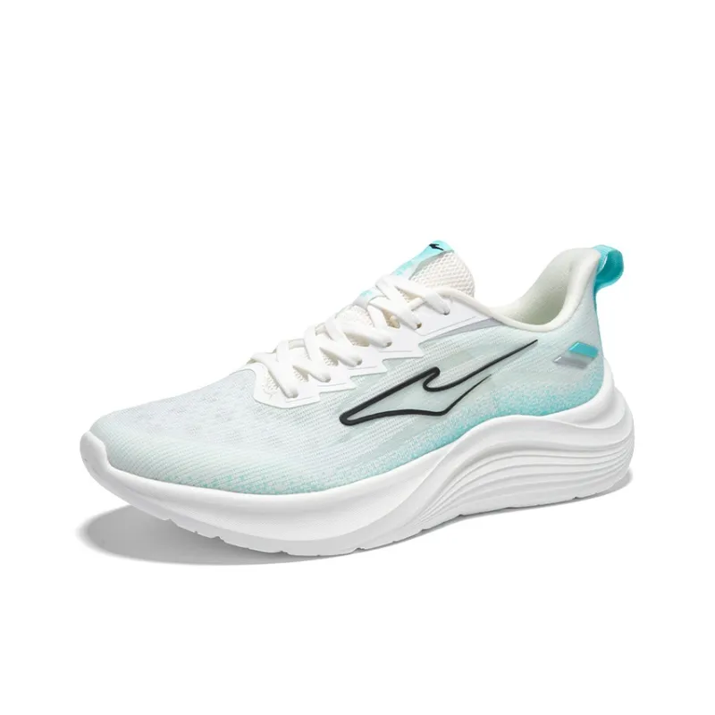 Erke Cushioning, Breathable, Lightweight Low Top Casual Running Shoes Men's Microcrystal White Mint Blue-2