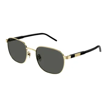 GUCCI Metal Square Sunglasses Unisex Gold