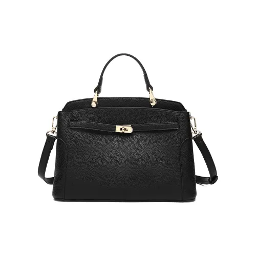 MEXICAN PU One Shoulder Crossbody Tote Mommy Bag Handbag Regular Women's Black/Elephant Gray