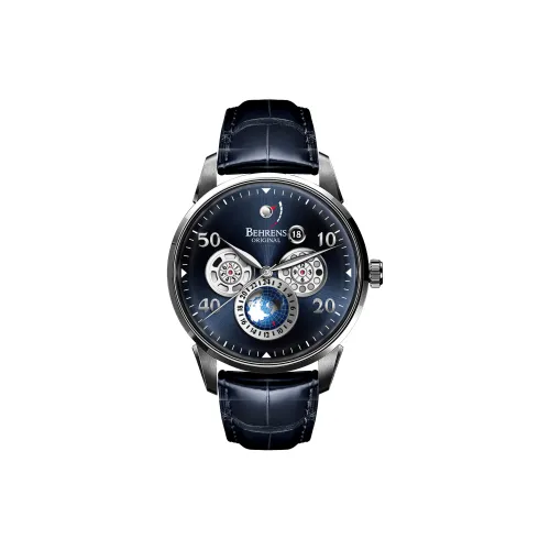 BEHRENS 오토매틱 메커니컬 무브먼트 남녀공용 스타 Trek 컬렉션 중국 시계 42mm*13.6mm*23mm 블루