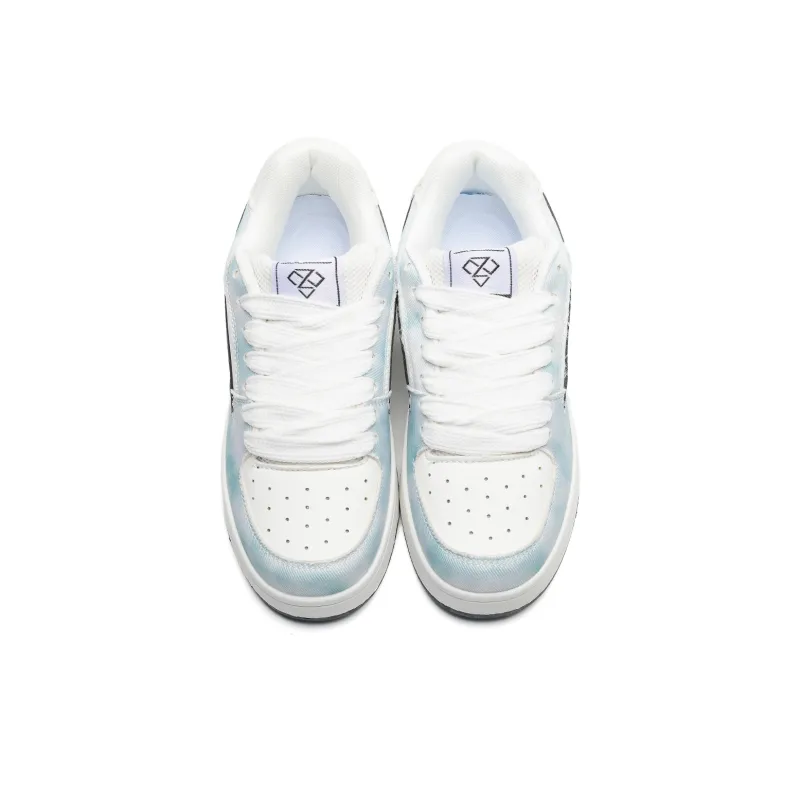 T628 Lightning Puffy Shoes Slip Resistant, Abrasion Resistant, Lightweight Low Top Skateboard Shoes Unisex-36