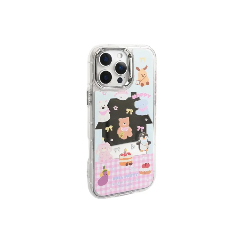 Sopi Acrylic Material Mirror Finish Jellycat Phone Cases Compatible With IPhone 16/15 Pro Max/Apple 13/14 Pro/Max-1
