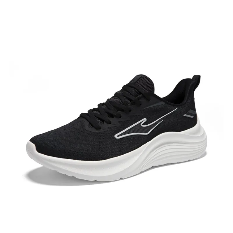 Erke Cushioning, Breathable, Lightweight Low Top Casual Running Shoes Men's Jet Black-2