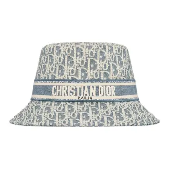 DIOR Cotton Bucket Hats Unisex Blue