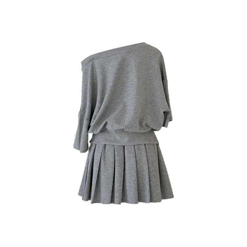 Udon House Skirt Set Women's Gray-1