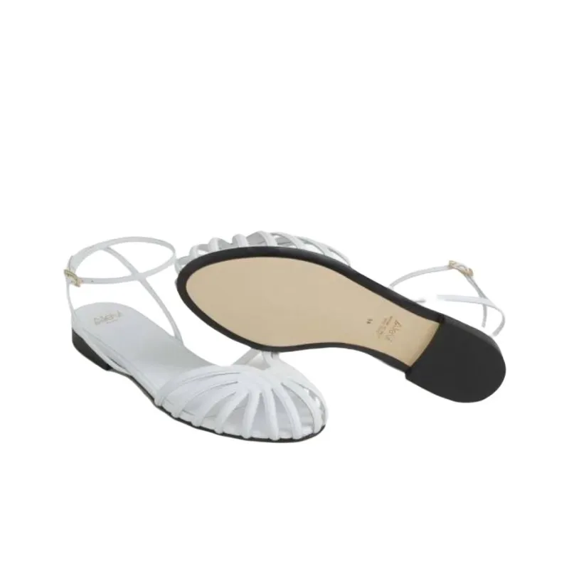 ALEVI One Strap Sandals Women's White-4