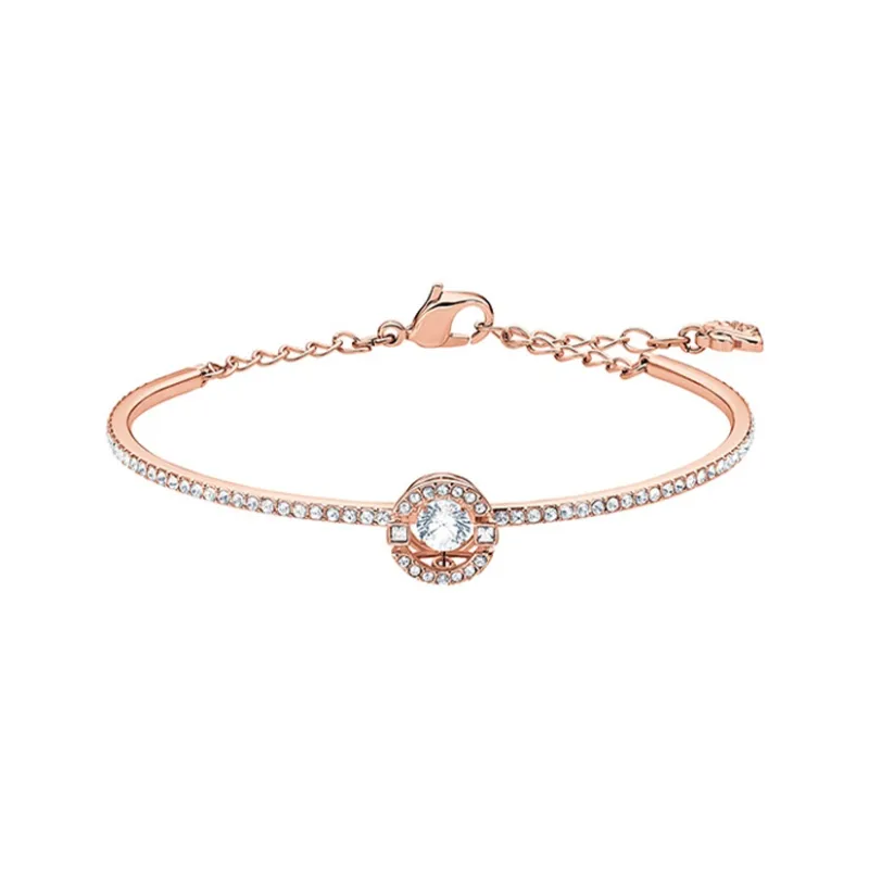 Swarovski Artificial Crystal Bangles Women's Rose Gold Tone Plated-0