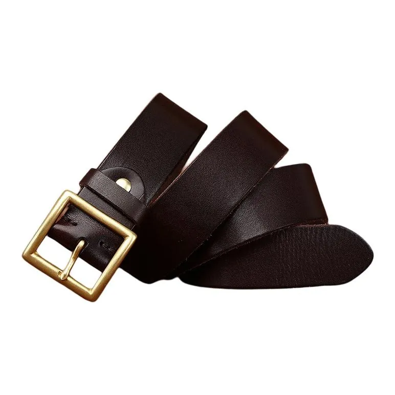 JEANSWEST Cow Leather Belts Men's 3.8cm-2