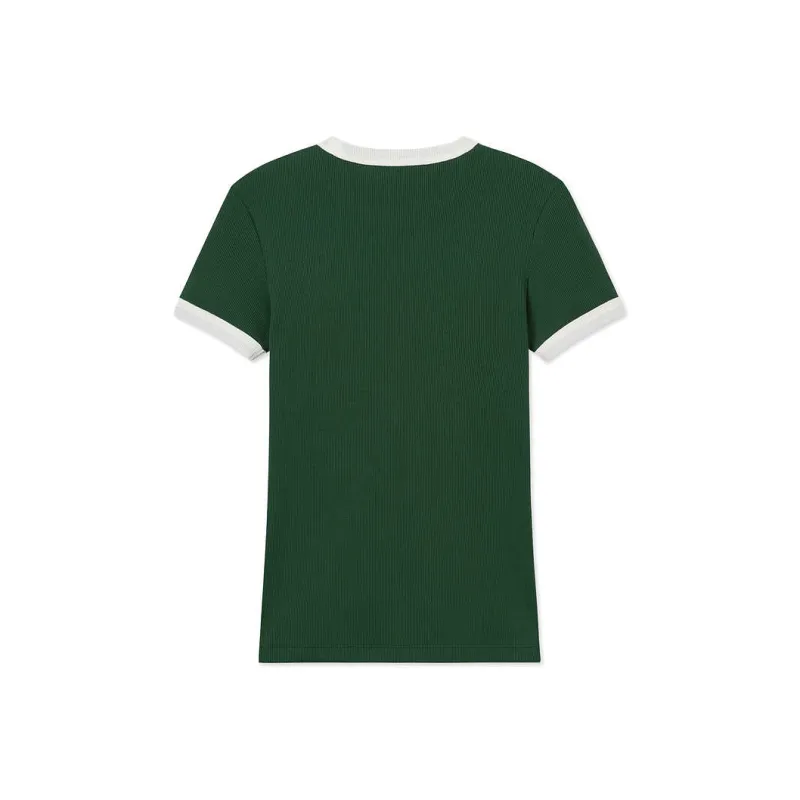 LACOSTE Regular T-Shirt Women's Green/White-1