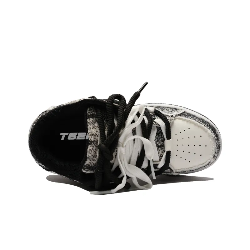 T628 Vintage Puffy Shoes Wear resistant, Lightweight, Breathable, And Non slip. Low Top Skateboard Shoes Unisex-56