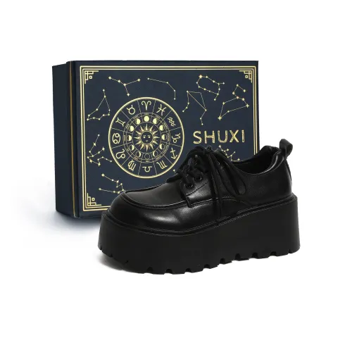 SHUXI Casual Single Shoes 7cm Women
s Black