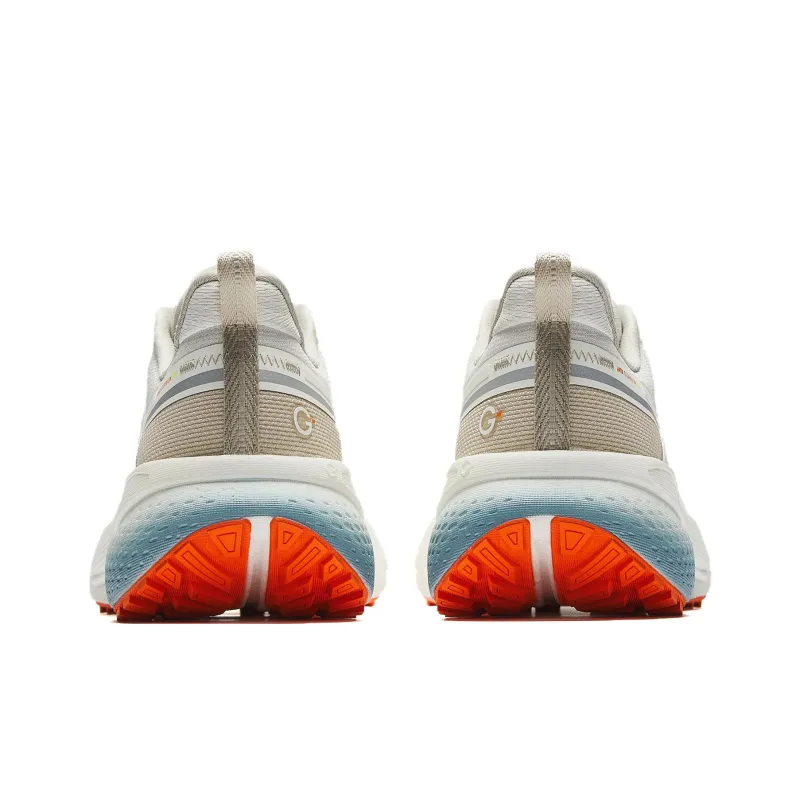 Anta Anti Slip Wear Resistant Low Top Cloud Swallow Nitrogen Technology Trail Running Running Shoes Women's White Gray-4