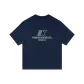 Navy Blue with White Print