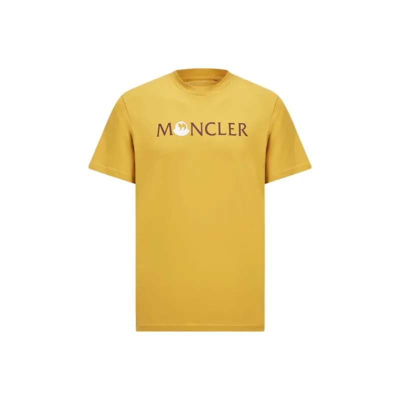 Moncler T Shirts Men Yellow-0