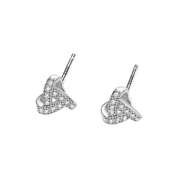 QUIET LOVE S999 Sterling Silver Stud Earrings Unisex